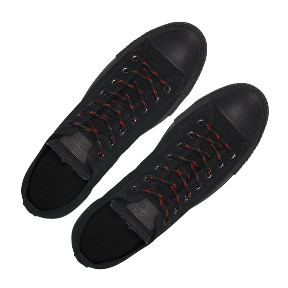 Black&#x20;with&#x20;Red&#x20;Spots&#x20;-&#x20;Round&#x20;Spotted&#x20;Shoelace&#x20;-&#x20;Length&#x20;120cm&#x20;&#xD8;4mm