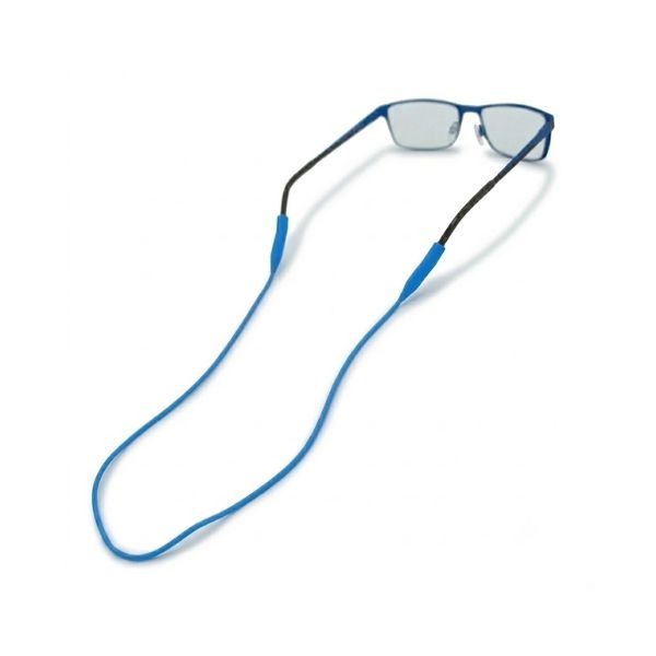 Blue silicone spectacle lanyard attached to glasses — oFashion