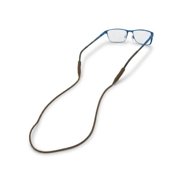 Brown silicone spectacle lanyard attached to glasses — oFashion