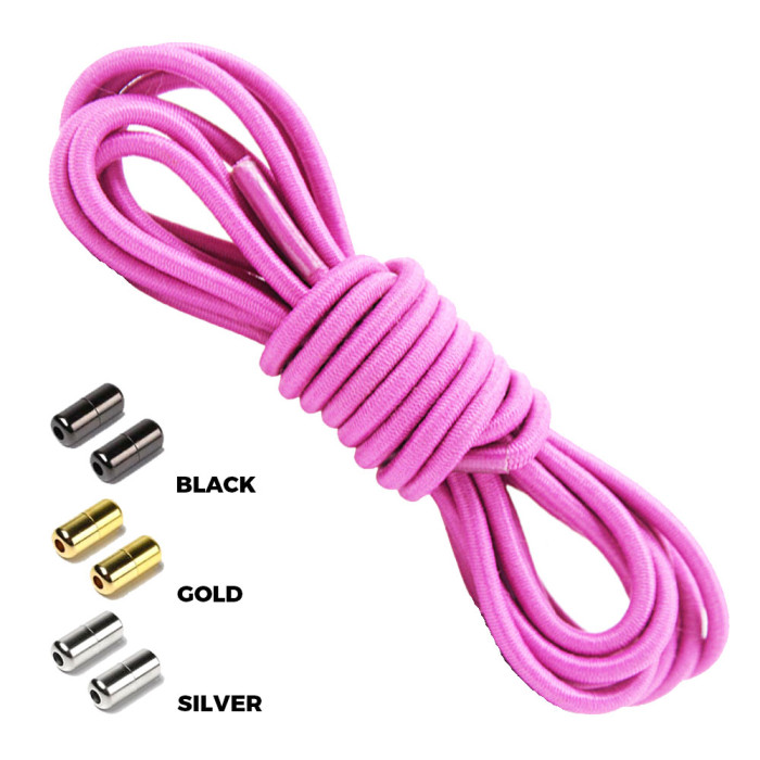 Fuchsia Round Elastic Shoelaces Capsule Lock Fuchsia Round Elastic Shoelaces Capsule Lock
