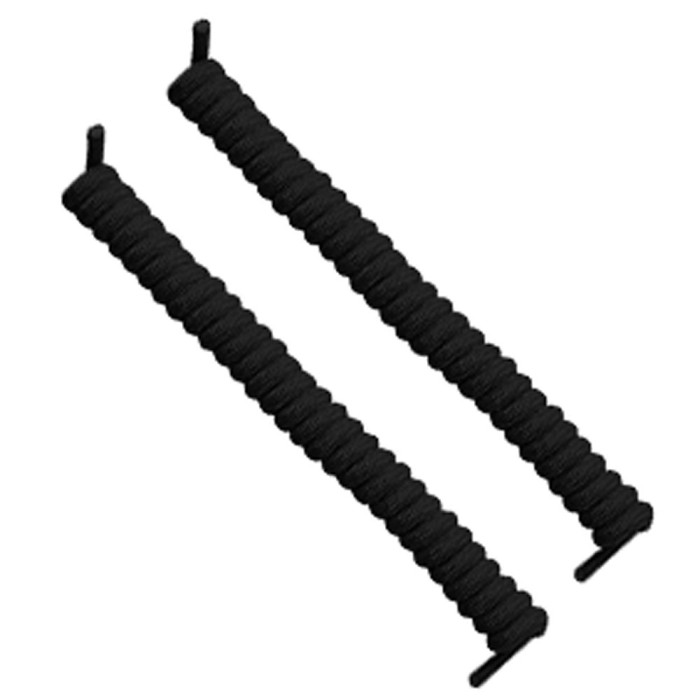 Curly Elastic No Tie Shoelace Black - Coolnice