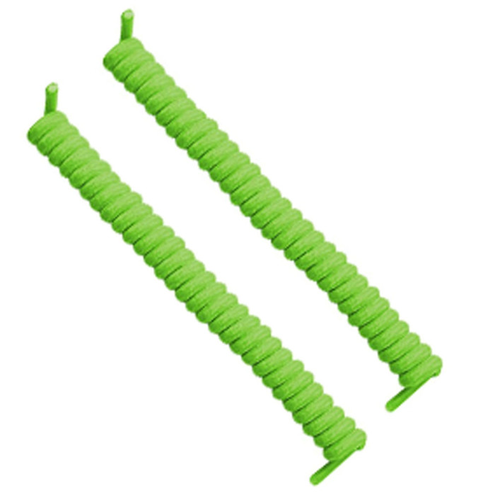 Curly Elastic No Tie Shoelace Neon Green