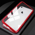 Apple iPhone XS Max Magnetic Metal Frame Glass Case - Red