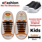 No Tie Shoelaces Silicone - Black 12 Pieces for Kids