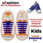 No Tie Shoelaces Silicone - Blue 12 Pieces for Kids