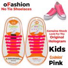 No Tie Shoelaces Silicone - Pink 12 Pieces for Kids