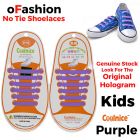 No Tie Shoelaces Silicone - Purple 12 Pieces for Kids