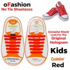 No Tie Shoelaces Silicone - Red 12 Pieces for Kids