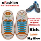 No Tie Shoelaces Silicone - Sky Blue 12 Pieces for Kids