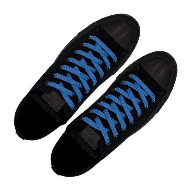 Polyester Shoelace Flat - Baby Blue Length 120cm Width 1cm