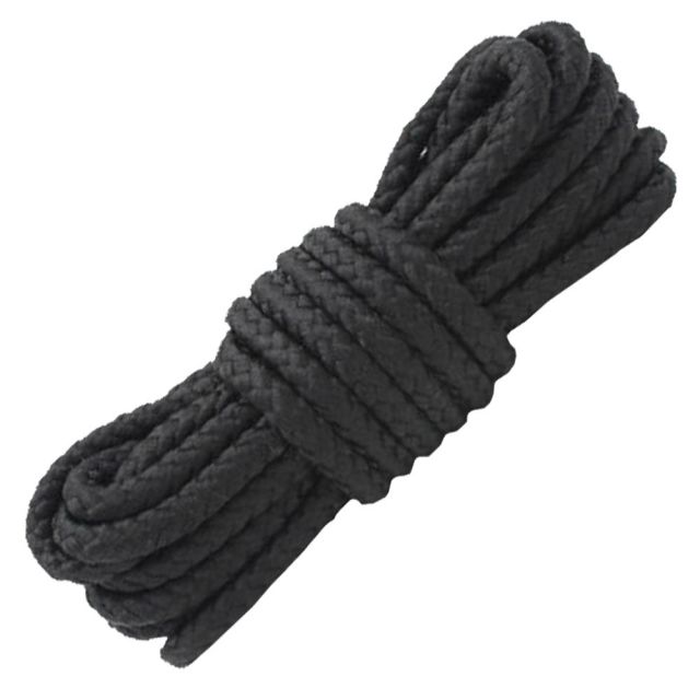 Length: 80cm | Diameter: 5mm | Black Solid Shoelace / Bootlace Round