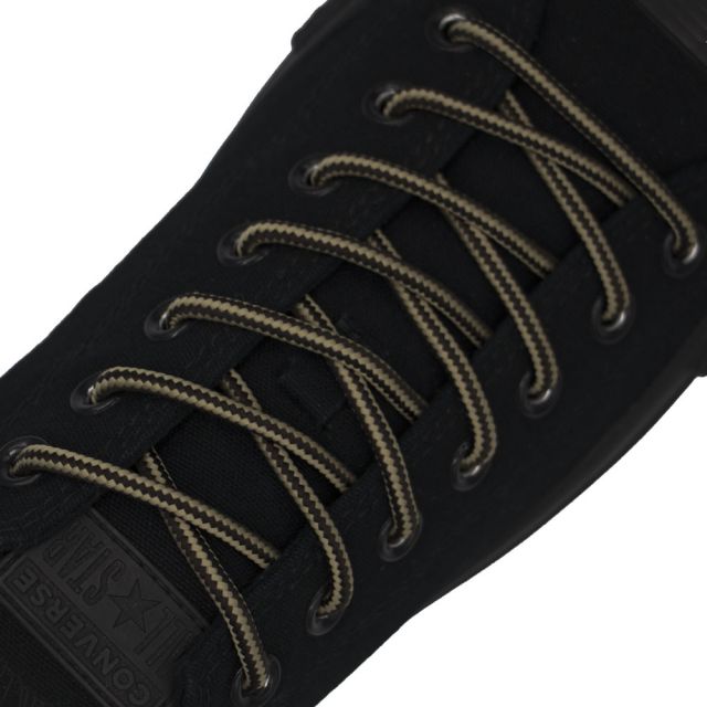 Light Brown Dark Brown Two Tone Bootlace Shoelace 100cm - Ø5mm