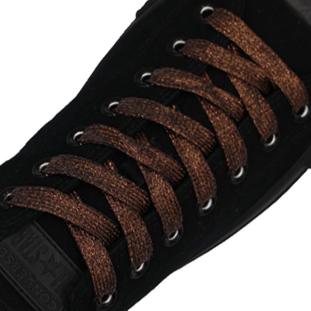 Glitter Shoelace - Brown 50cm Length 10mm Width