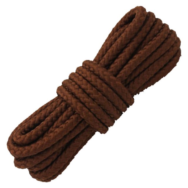 Length: 80cm | Diameter: 5mm | Brown Solid Shoelace / Bootlace Round