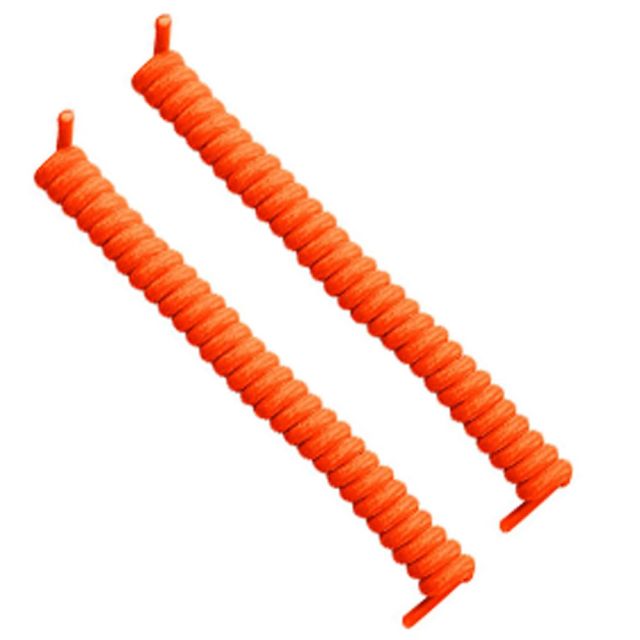 Curly Elastic No Tie Shoelace Neon Orange