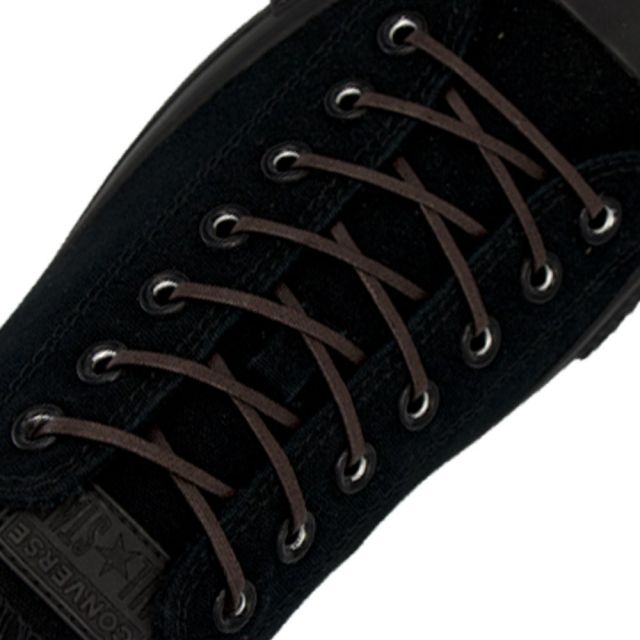 3mm Wax Flat Shoelace - Dark Brown 100cm