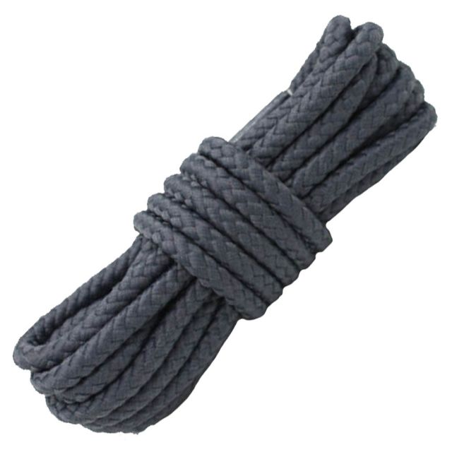 Length: 80cm | Diameter: 5mm | Dark Grey Solid Shoelace / Bootlace Round