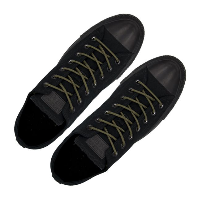Polyester Shoelace Round - Dark Khaki Length 120cm Diameter Ø4mm