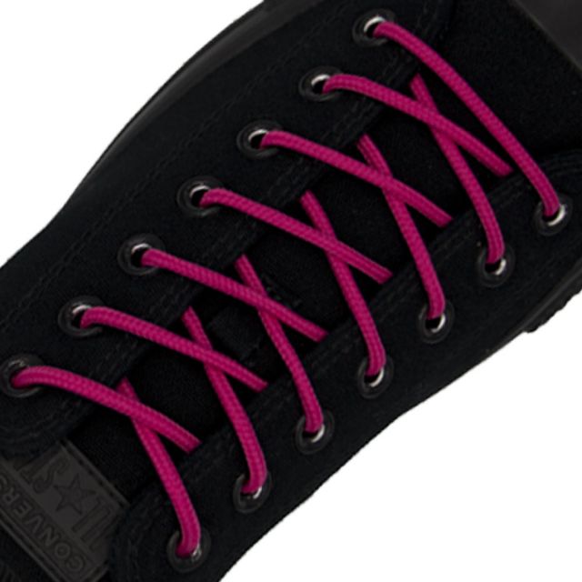 Polyester Shoelace Round - Dark Pink Length 80cm Diameter 4mm