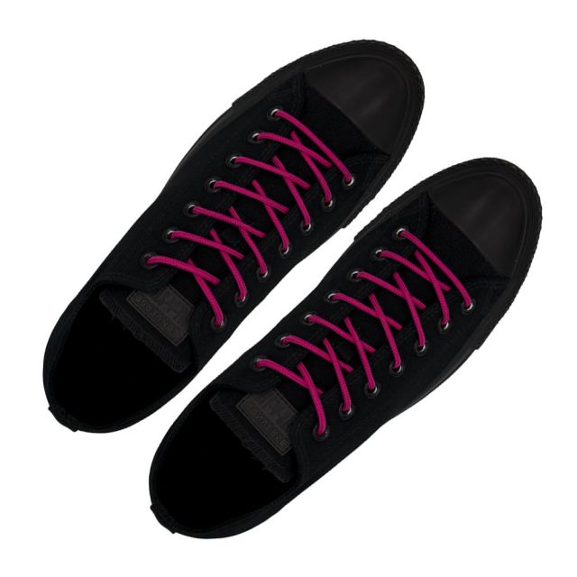 Polyester Shoelace Round - Dark Pink Length 120cm Diameter Ø4mm
