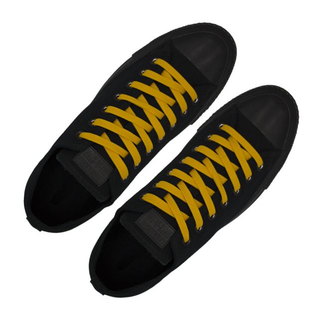 Polyester Shoelace Flat - Dark Yellow Length 120cm Width 1cm