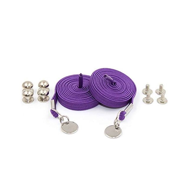 Purple Loop Flat Elastic No Tie Shoelaces