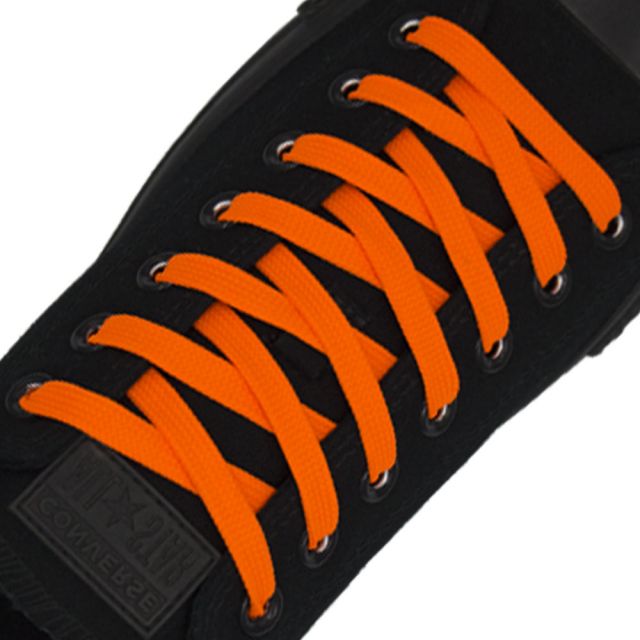 Polyester Shoelace Flat - Fluro Orange Length 80cm Width 1cm