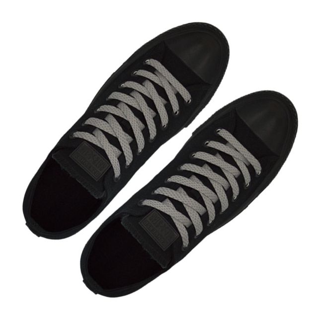 Reflective Shoelaces Flat Grey 120 cm
