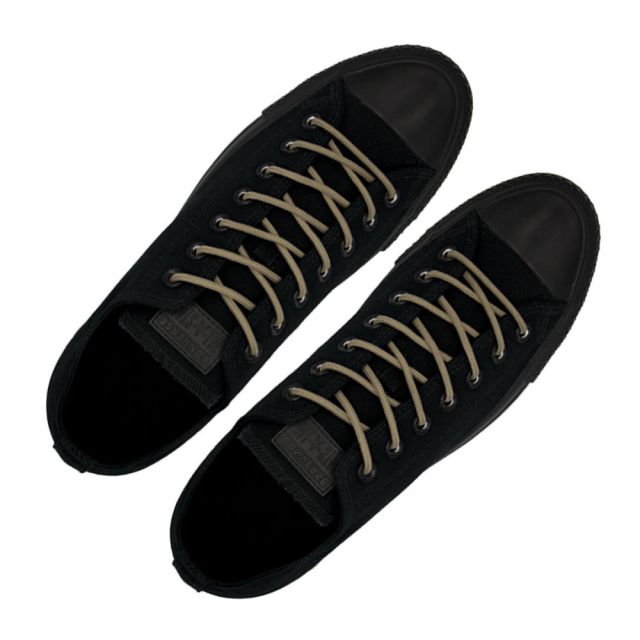 Polyester Shoelace Round - Light Khaki Length 120cm Diameter Ø4mm