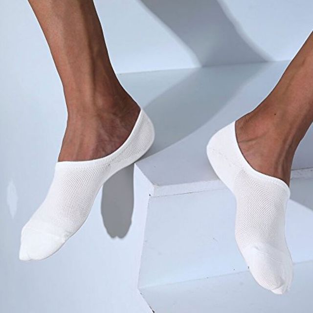 Low Cut Invisible Ankle Socks White