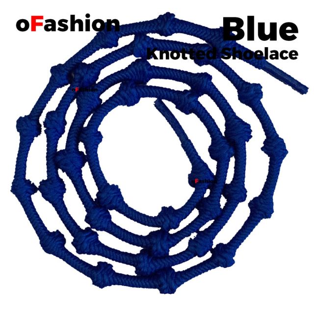 oFashion Knotted No Tie Shoelaces - Blue 3