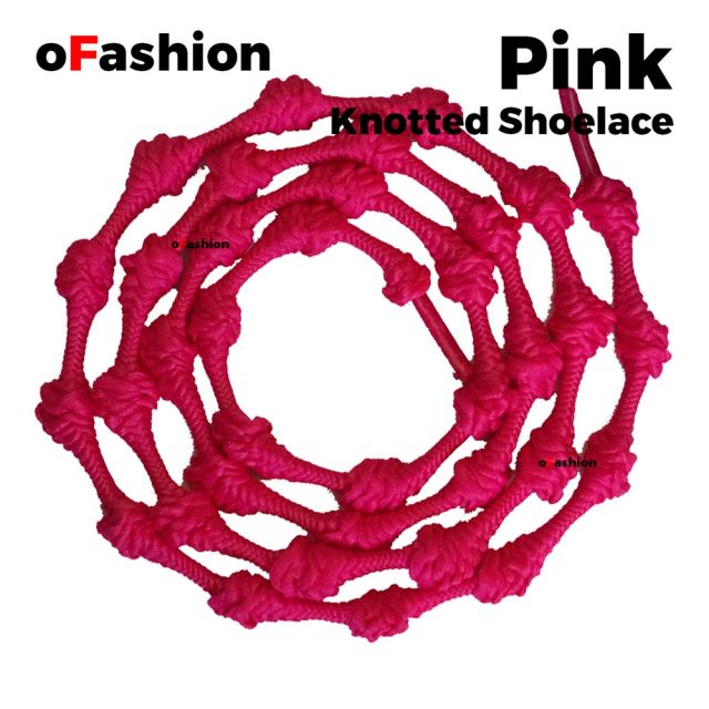 oFashion Knotted No Tie Shoelaces - Pink Main