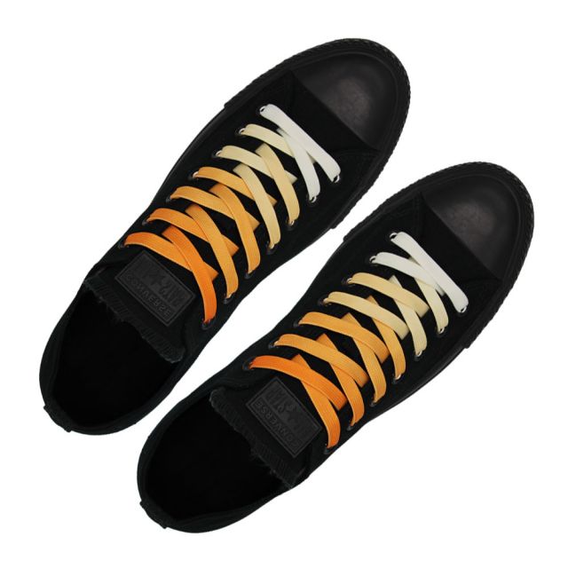 Length: 110cm | Width: 10mm | Orange Faded Shoelace Flat