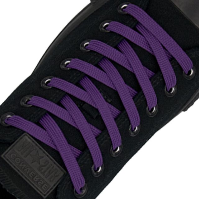 Polyester Shoelace Flat - Purple Length 80cm Width 1cm