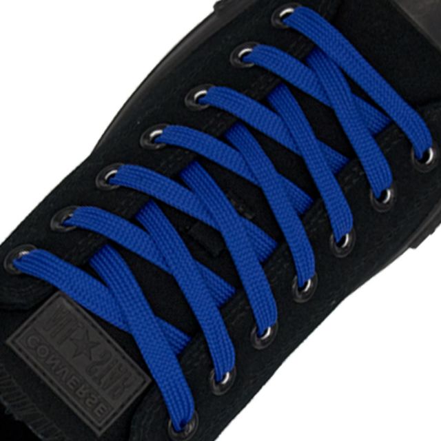 Polyester Shoelace Flat - Royal Blue Length 80cm Width 1cm