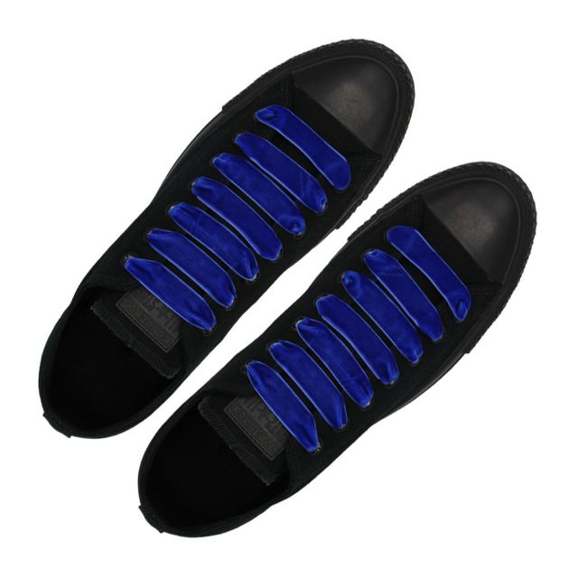 Velvet Ribbon Shoelaces - Royal Blue L: 80cm W: 1cm Coolnice