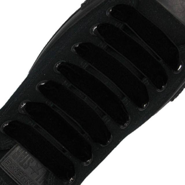 Velvet Ribbon Shoelaces - Black L: 80cm W: 1cm oFashion