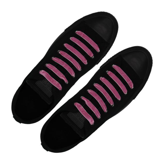 Velvet Ribbon Shoelaces - Pink L: 80cm W: 1cm oFashion