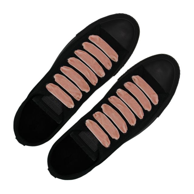 Velvet Ribbon Shoelaces - Light Pink L: 80cm W: 1.5cm oFashion