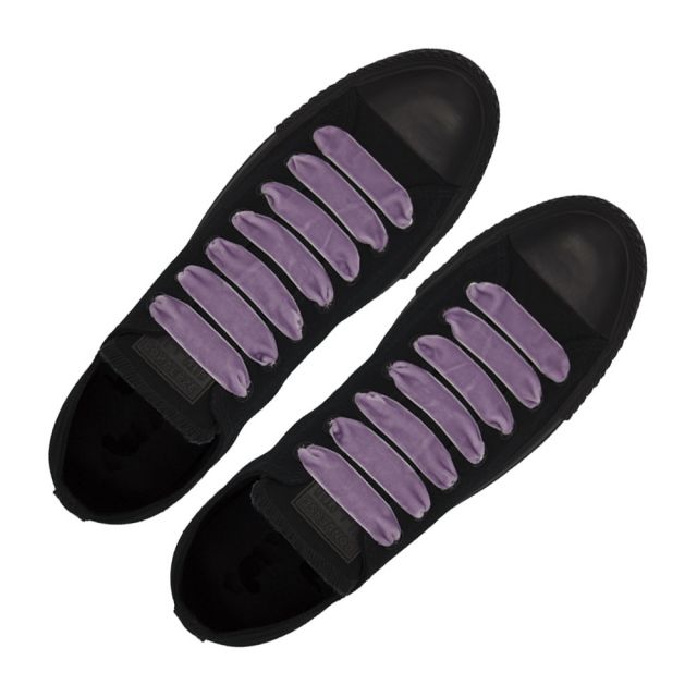 Velvet Ribbon Shoelaces - Purple L: 80cm W: 1.5cm Coolnice