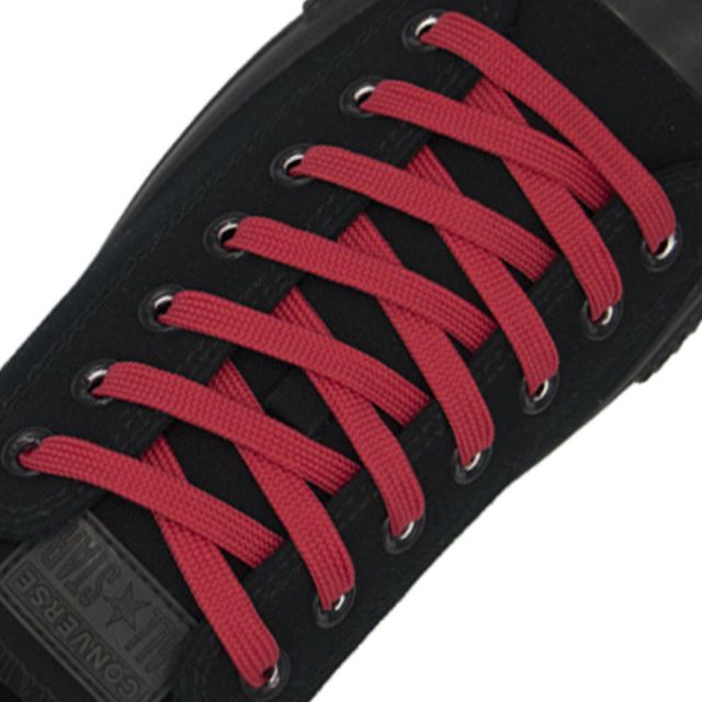Polyester Shoelace Flat - Watermelon Red Length 80cm Width 1cm