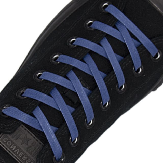 Length: 60cm | Width: 7mm | Flat Royal Blue Wax Shoelace