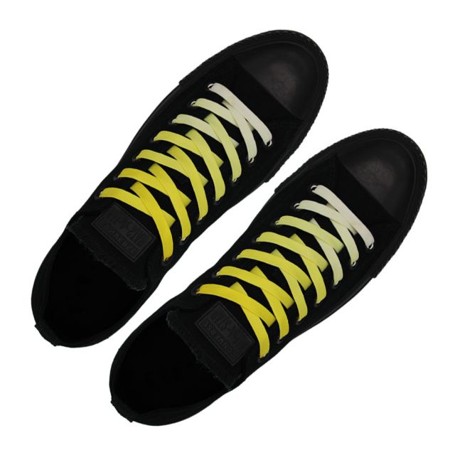 Length: 110cm | Width: 10mm | Yellow Faded Shoelace Flat