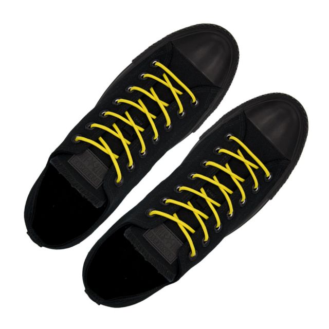Polyester Shoelace Round - Yellow Length 120cm Diameter Ø4mm