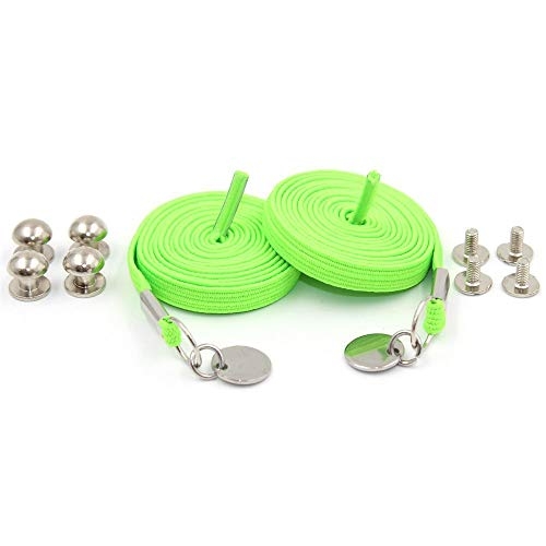 Neon Green Loop Flat Elastic No Tie Shoelaces