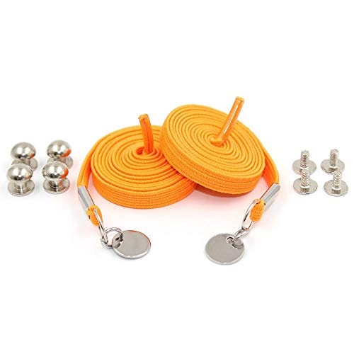 Orange Loop Flat Elastic No Tie Shoelaces