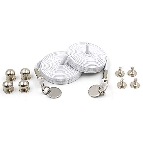 Loop Flat Elastic No Tie Shoelaces - White