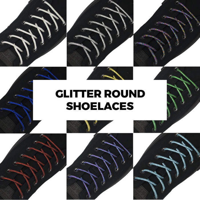 Glitter Round Shoelaces