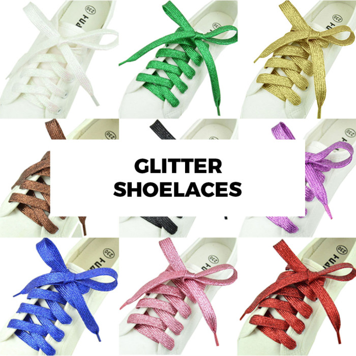 Glitter Flat Shoelaces