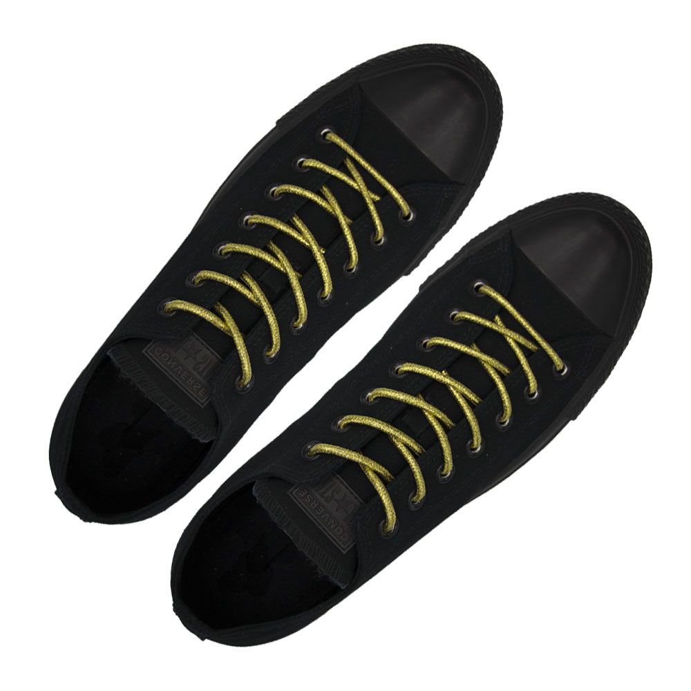 Glitter Shoelace - Gold 50cm Length 4mm Round